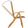 Chaises pliables de jardin lot de 6 bois d'acacia et textilène 