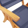 Chaises pliables de jardin lot de 6 bois d'acacia et textilène 