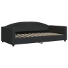 Lit de jour avec matelas noir 100x200 cm tissu 