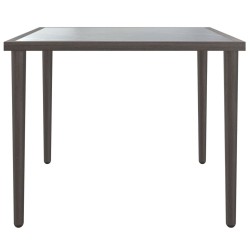 Table de jardin gris 48x48x37 cm acier 