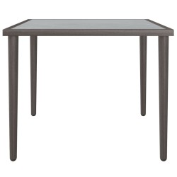 Table de jardin gris 48x48x37 cm acier 