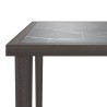 Table de jardin gris 48x48x37 cm acier 