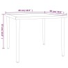 Table de jardin gris 48x48x37 cm acier 