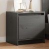 Table de chevet Gris 40x30,5x40 cm Bois de pin massif 