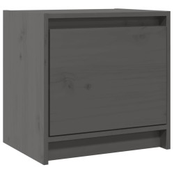 Table de chevet Gris 40x30,5x40 cm Bois de pin massif 
