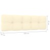 Banc de jardin avec coussins crème 179 cm Pin imprégné 