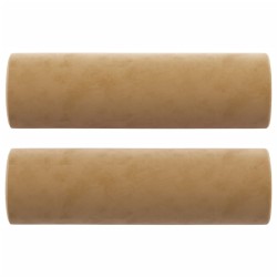 Canapé 3 places avec oreillers décoratifs marron 180 cm velours 