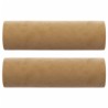 Canapé 3 places avec oreillers décoratifs marron 180 cm velours 