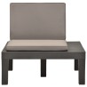 Chaises de salon de jardin et coussins 4pc Plastique Anthracite 