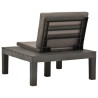 Chaises de salon de jardin et coussins 4pc Plastique Anthracite 