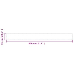 Écran de balcon blanc 75x800 cm 100% polyester oxford 
