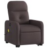 Fauteuil inclinable de massage électrique Marron foncé Tissu 