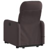 Fauteuil inclinable de massage électrique Marron foncé Tissu 
