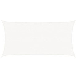 Voile d'ombrage PEHD Rectangulaire 2 x 4 m Blanc 