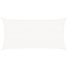 Voile d'ombrage PEHD Rectangulaire 2 x 4 m Blanc 
