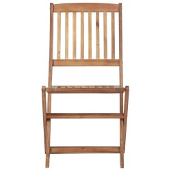 Chaises pliables de jardin lot de 6 avec coussins Bois d'acacia 