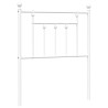 Tête de lit métal blanc 75 cm 