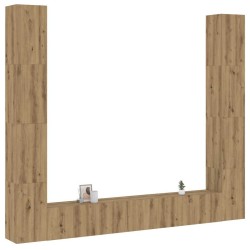 Meubles TV muraux 6 pcs chêne artisanal bois d'ingénierie 