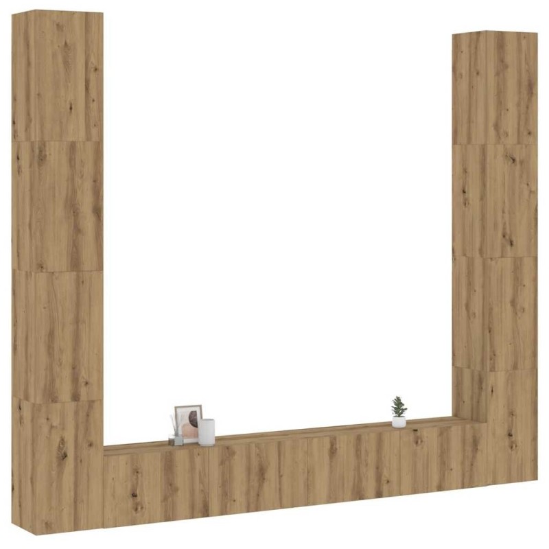 Meubles TV muraux 6 pcs chêne artisanal bois d'ingénierie 