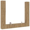 Meubles TV muraux 6 pcs chêne artisanal bois d'ingénierie 