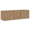 Meubles TV muraux 6 pcs chêne artisanal bois d'ingénierie 