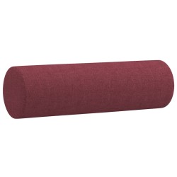 Canapé 3 places avec oreillers décoratifs bordeaux 180 cm tissu 