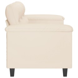 Canapé à 3 places Beige 180 cm Tissu microfibre 