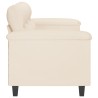 Canapé à 3 places Beige 180 cm Tissu microfibre 