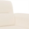 Canapé à 3 places Beige 180 cm Tissu microfibre 