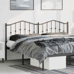 Tête de lit métal noir 193 cm 