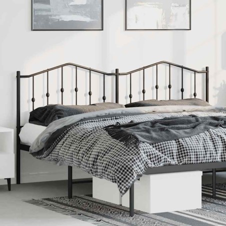 Tête de lit métal noir 193 cm 