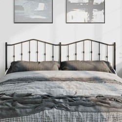 Tête de lit métal noir 193 cm 