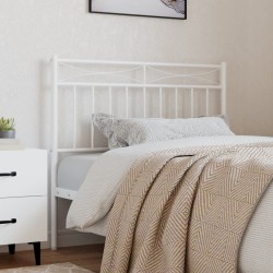 Tête de lit métal blanc 90 cm 