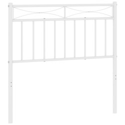 Tête de lit métal blanc 90 cm 