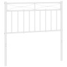 Tête de lit métal blanc 90 cm 