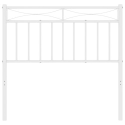 Tête de lit métal blanc 90 cm 