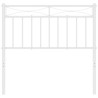 Tête de lit métal blanc 90 cm 