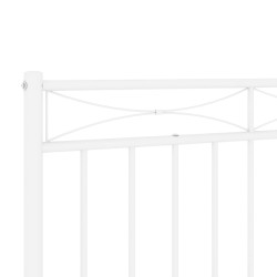 Tête de lit métal blanc 90 cm 