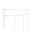 Tête de lit métal blanc 90 cm 