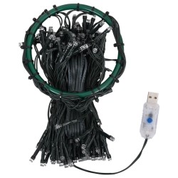 Guirlande lumineuse d'arbre de Noël 300 LED Blanc froid 300 cm 