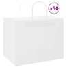 Sacs en papier 50 pcs avec poignées blanc 32x22x24 cm 