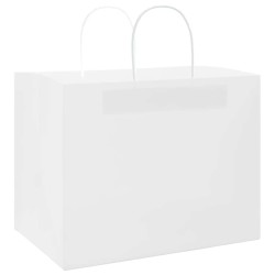 Sacs en papier 50 pcs avec poignées blanc 32x22x24 cm 