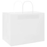 Sacs en papier 50 pcs avec poignées blanc 32x22x24 cm 