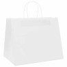 Sacs en papier 50 pcs avec poignées blanc 32x22x24 cm 