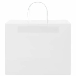 Sacs en papier 50 pcs avec poignées blanc 32x22x24 cm 