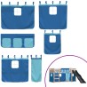 Lit superposé sans matelas avec toboggan et rideaux 90x200 cm 