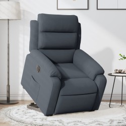 Fauteuil inclinable électrique gris foncé velours 