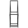 Portant de bois chauffage noir 80x25x80 cm 