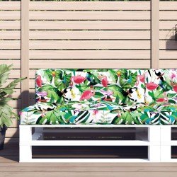 Coussin de palette multicolore 120x40x12 cm tissu 