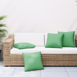 Coussins de canapé lot de 4 vert 40x40 cm tissu 